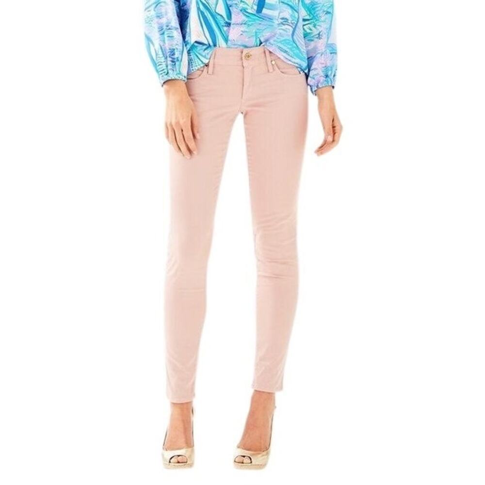 Lilly Pulitzer Worth Skinny Stretch Pant Rose Size 6